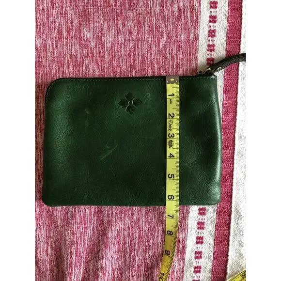 Patricia Nash Cassini Leather Wristlet Cosmetic Bag Deep Green P34906 - Picture 10 of 10